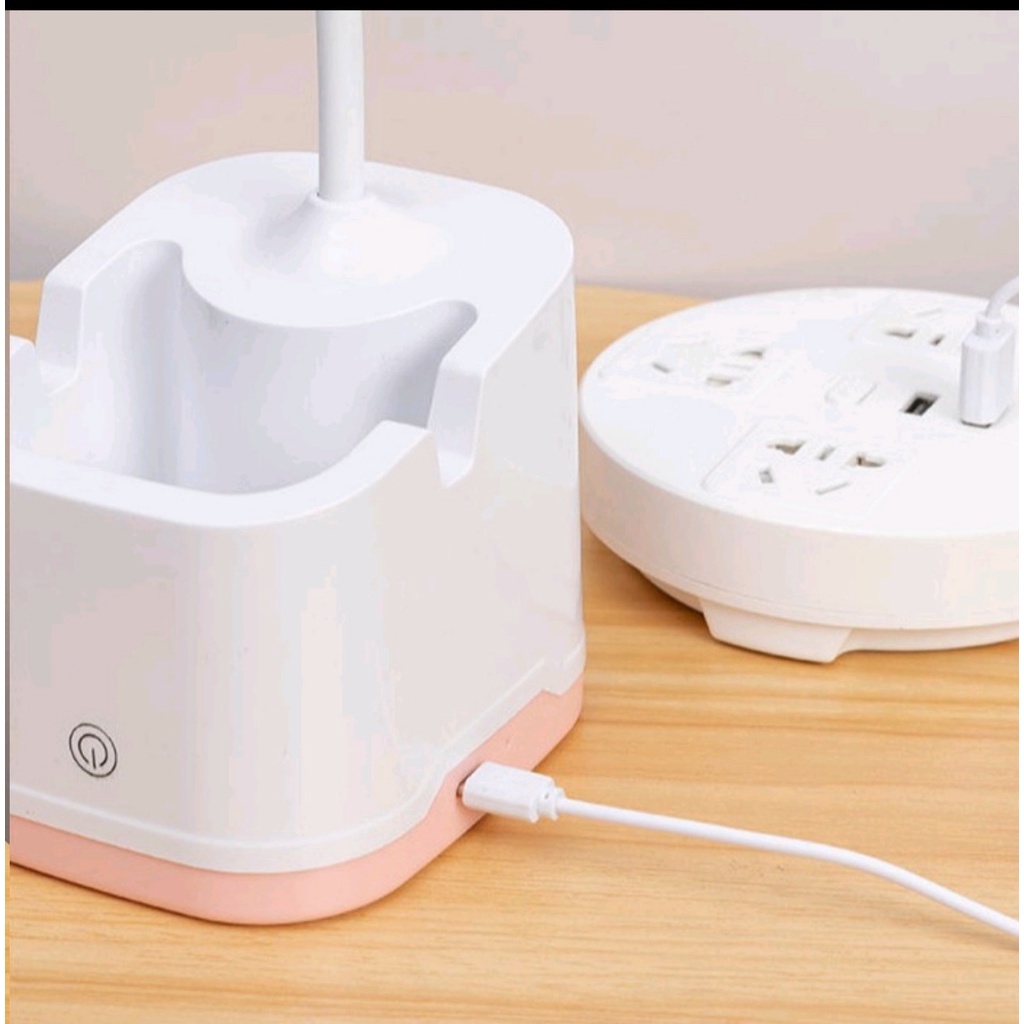 Đèn Bàn Học Đọc Sách Led 3 Chế Độ Sáng Bảo Vệ Mắt, Thiết Kế Kết Hợp Hộp Bút Và Giá Để Điện Thoaị