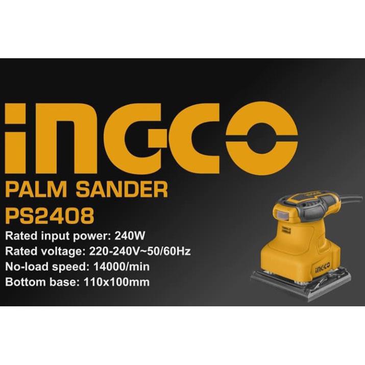 [INGCO] INGCO Máy chà nhám vuông 110mm x 100mm 240W Palm Sander PS2408