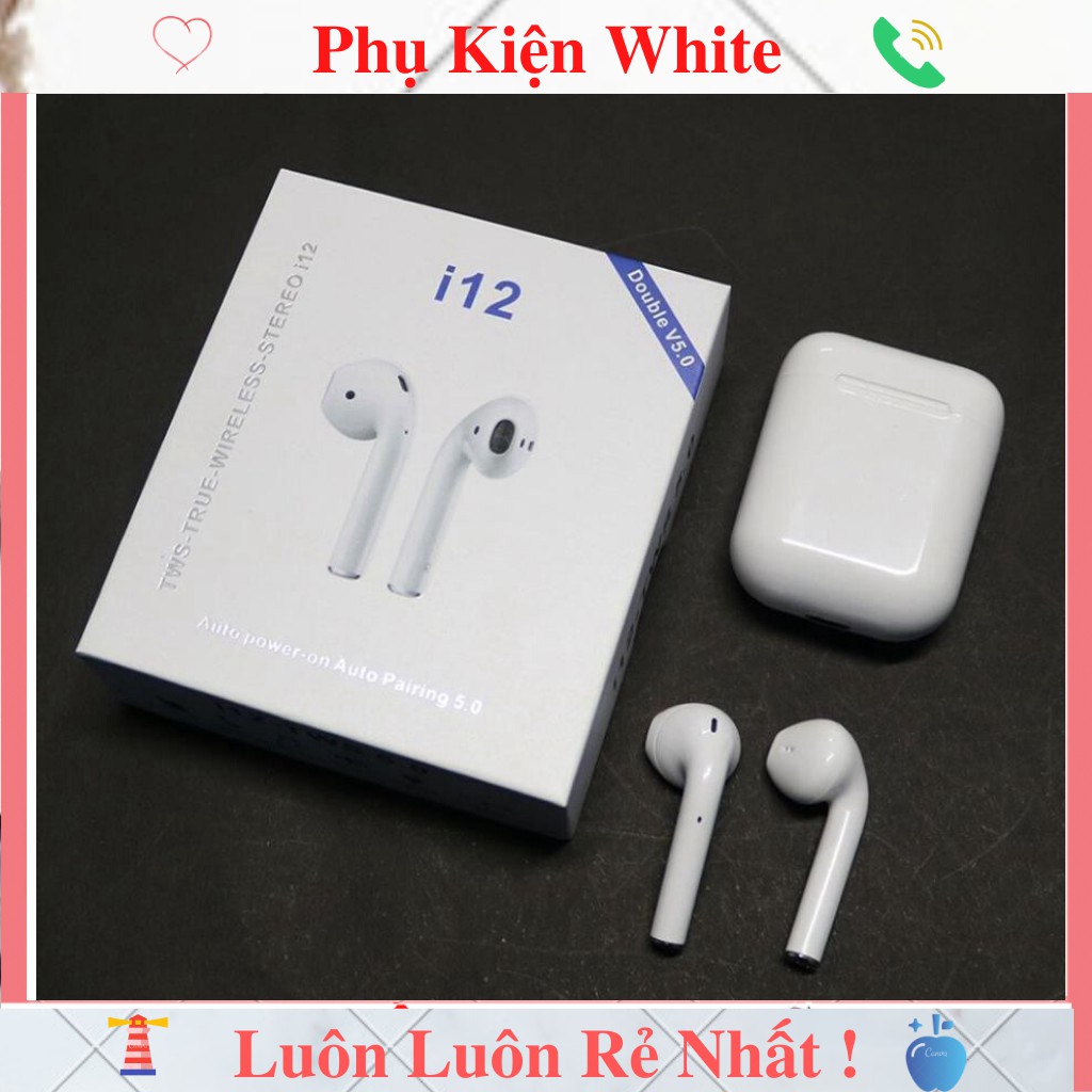 Tai Nghe Bluetooth inpods i12 TWS Cảm Biến Vân Tay (có Ảnh + Video)