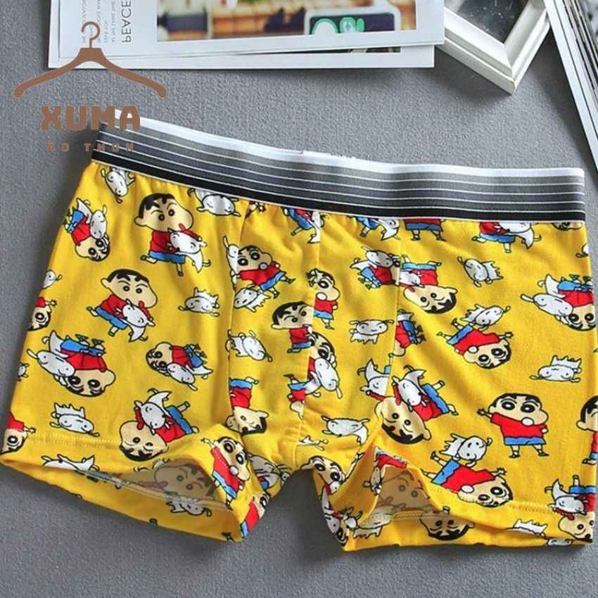 [ Free Ship ] combo 4 quần xì sịp quần lót nam hoạt hình nhiều màu cotton co giãn 4 chiều xuma