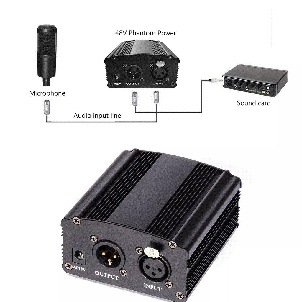 Nguồn Phantom 48v cho Micro condenser cao cấp