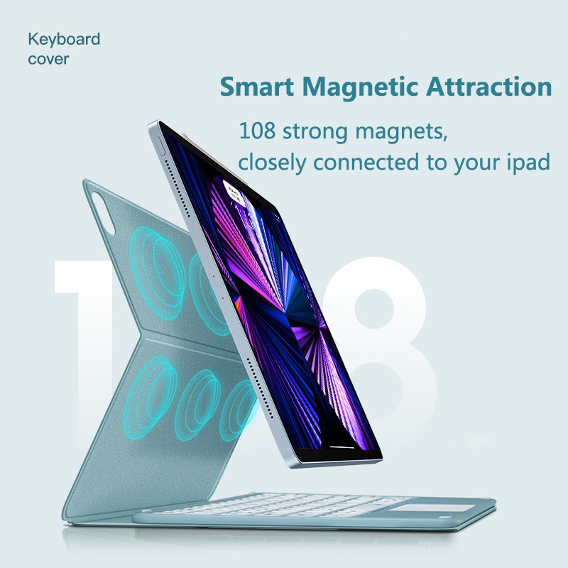 Bao Da Máy Tính Bảng Có Bàn Phím Không Dây Cho iPad Pro 11 2020 2021 / iPad Air 5 Air 4 10.9 inch / Air 5th Gen 4th