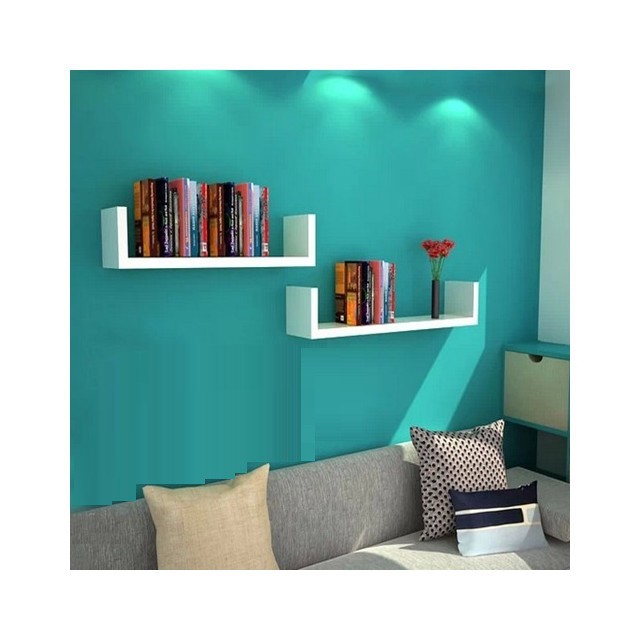 Kệ Sách Treo Tường Bộ 2 Kệ Chữ U Sâu 20cm Chắc Chắn, Để Được Nhiều Đồ, Gỗ Lõi Xanh Chống Ẩm Cao Cấp.