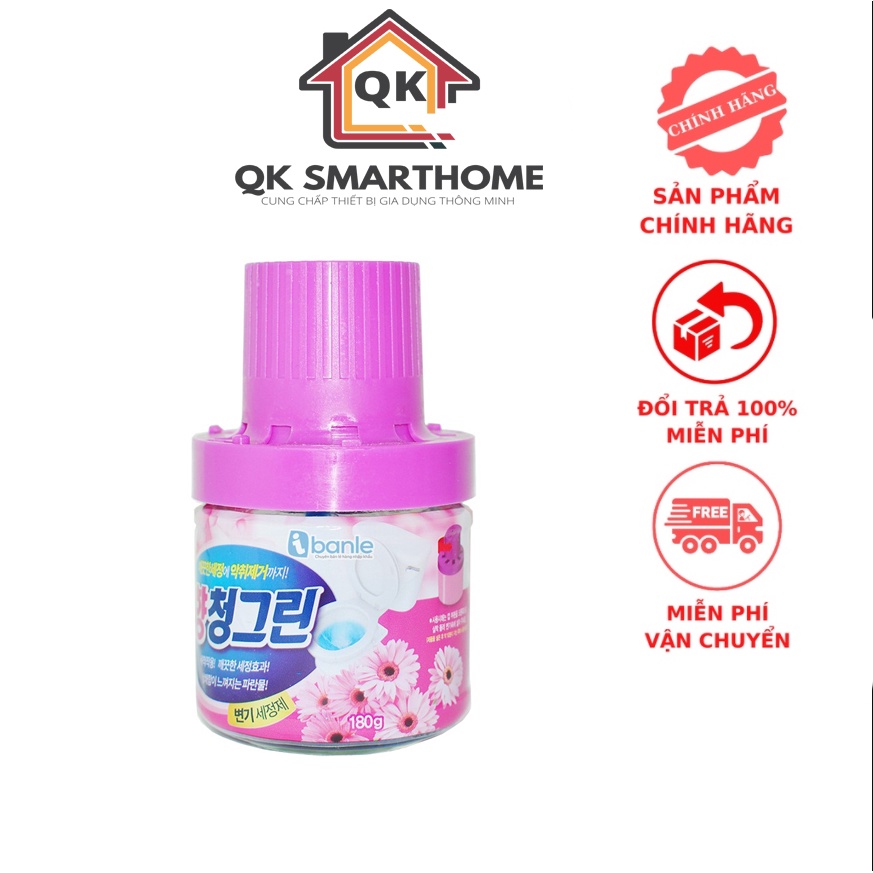 Chai thả bồn cầu hương thơm nhẹ khử mùi hôi diệt vi khuẩn chống ố vàng bám bẩn 180gr