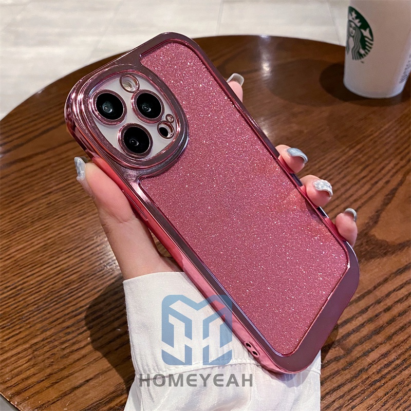 Ốp Điện Thoại Mềm Trong Suốt Lấp Lánh Mạ Điện Dành Cho iPhone 11 12 13 Pro Max ip11