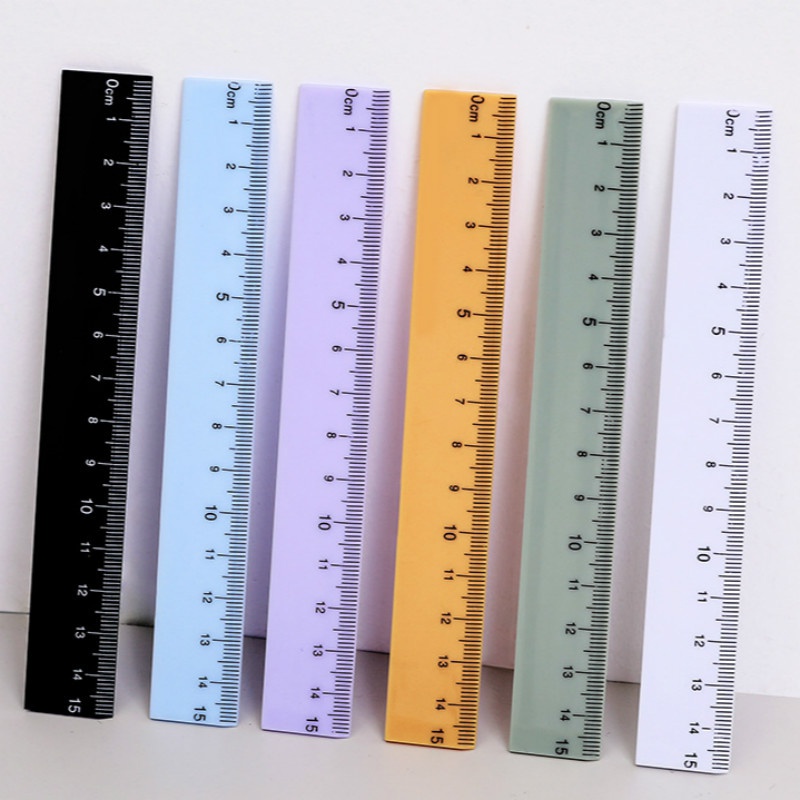 Thước Đo Màu Sắc Đơn Giản 15cm Dành Cho Học Sinh