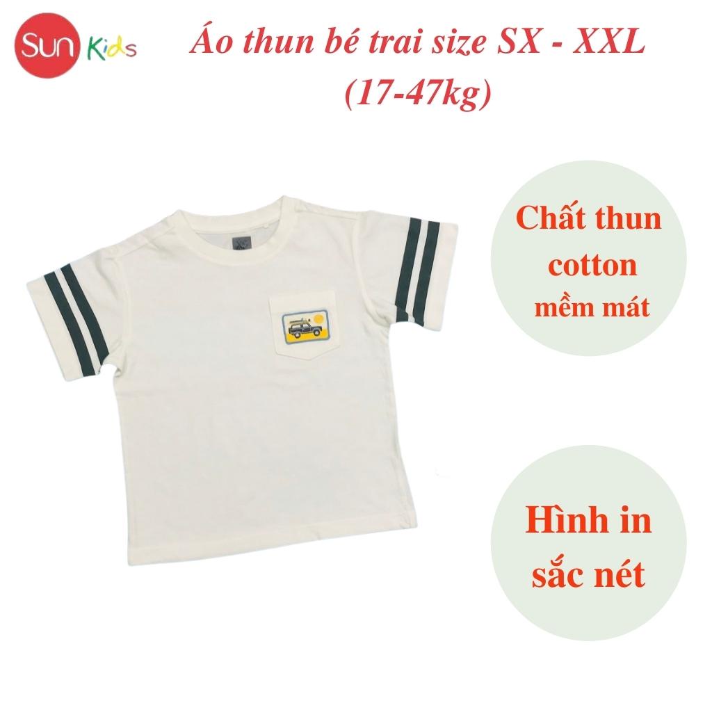 Áo thun bé trai xuất xịn, áo phông cho bé trai, chất cotton, size SX-XXL,  - SUNKIDS