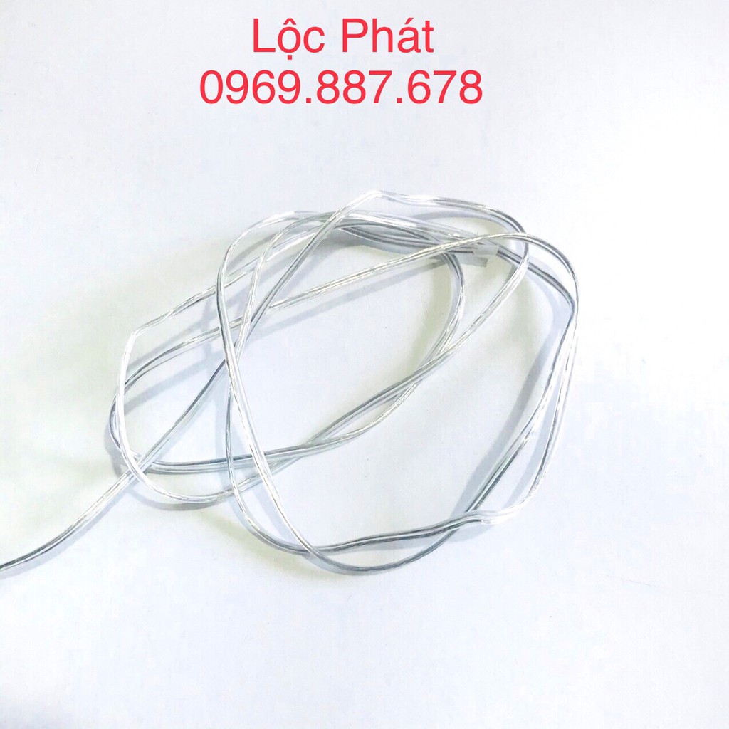 Dây điện nhỏ trong suốt hàn led neon, dây điện đôi lõi 2x0.25 quy cách 5m