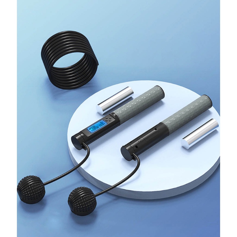 QQ Dây Nhảy Thể Dục Kỹ Thuật Số Với Máy Đếm Calories &amp; Tay Cầm Chống Trượt Cho Người Lớn