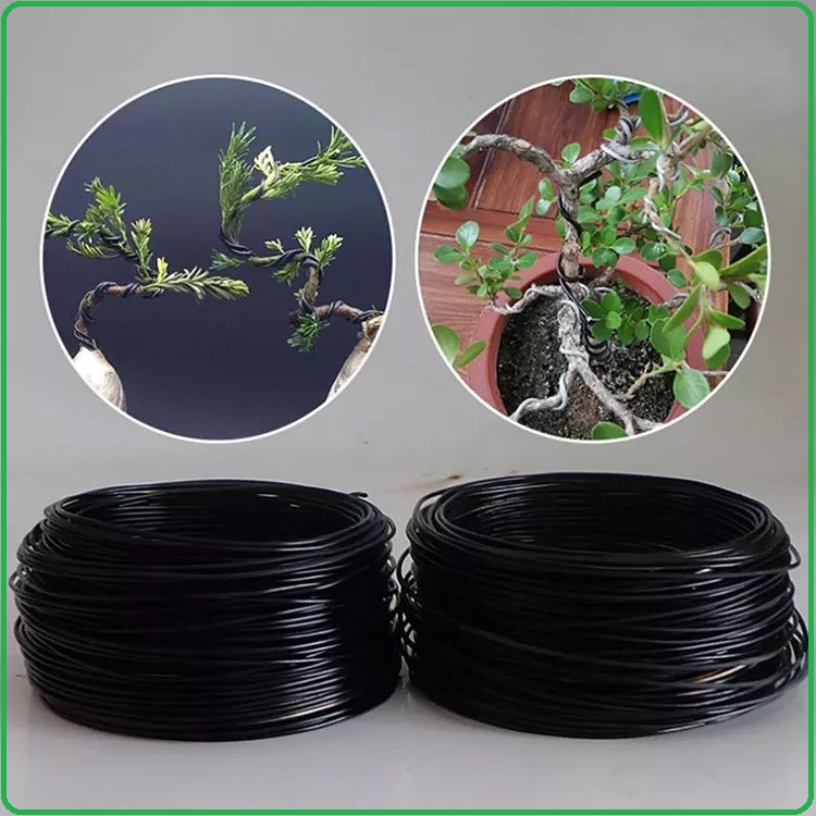 Cuộn dây kẽm bọc nhựa buộc cành hoa, uốn cành tạo dáng bonsai 0.9ly, 1,2ly