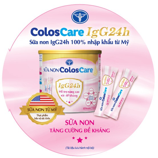 Sữa non Nutricare Coloscare IgG 24h bổ sung kháng thể từ nguồn sữa non (42 Gói/84G)