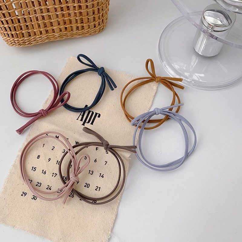 Dây Buộc Tóc Co Giãn Thắt Nơ Đáng Yêu Tiện Lợi Cho Nữ