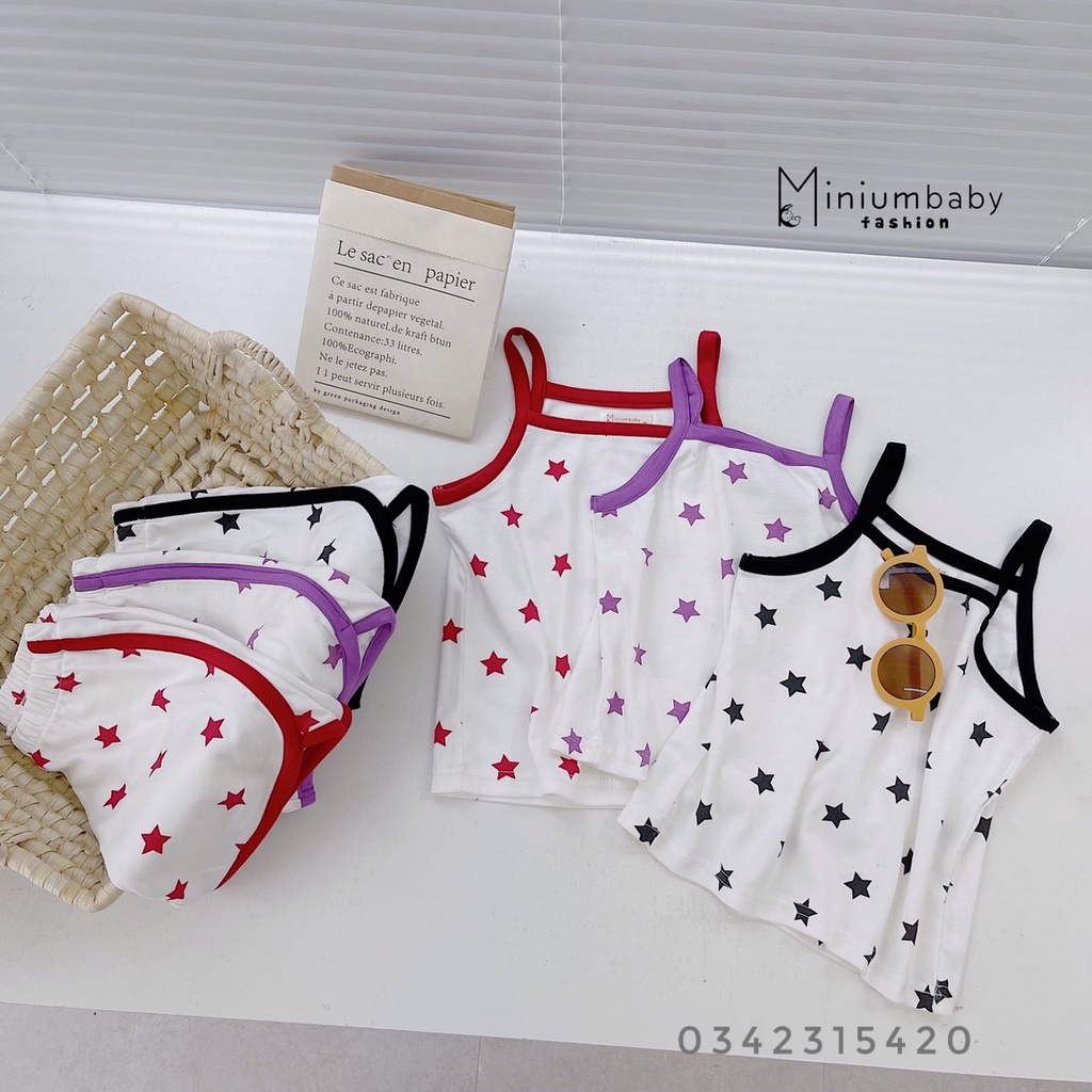 [MINIUMBABY] - BỘ ÁO 2 DÂY HÌNH SAO SIÊU CUTE