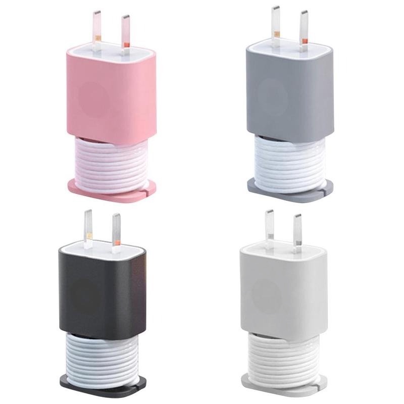 Charger Head Protective Cover Charging Cable Organizer Winder Soft Silicone Charger Protector Case Holder for Iphone 13 Usb C Power Adapter 20W/18W 3J08