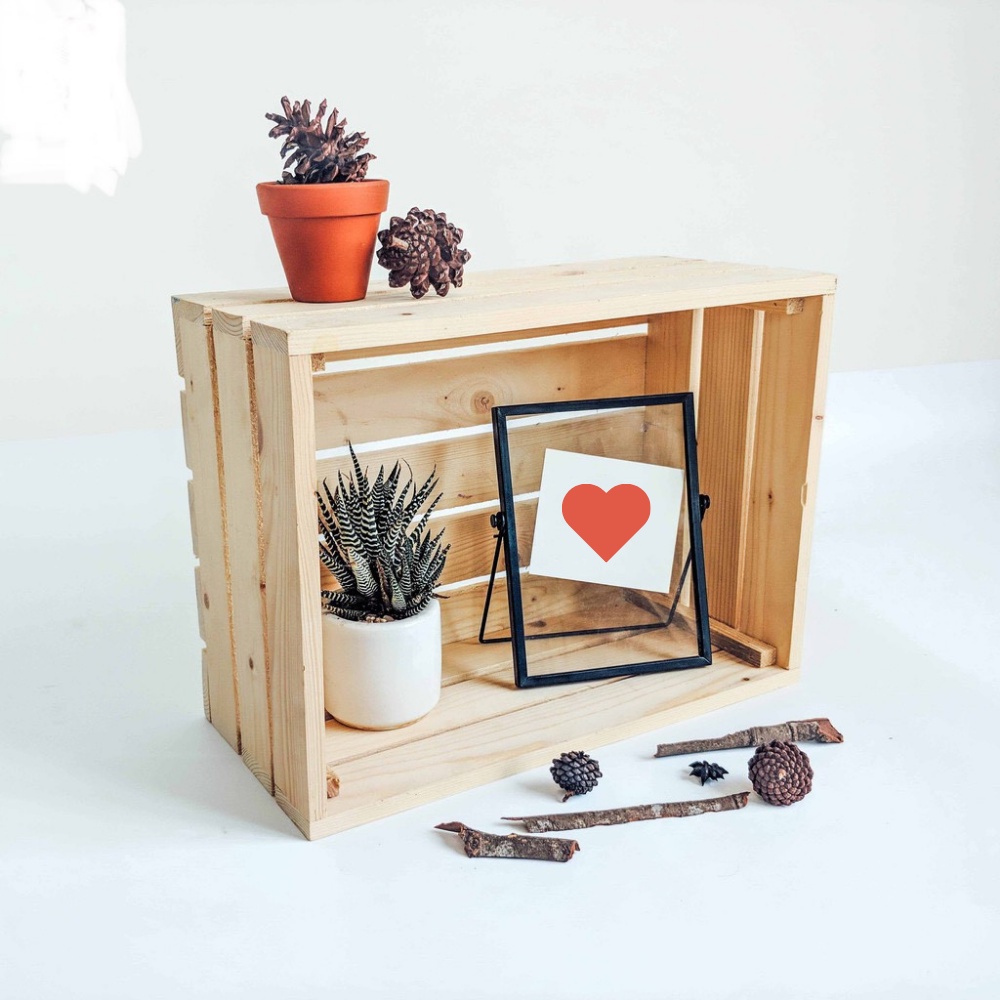 Thùng gỗ pallet trang trí đựng đồ đóng hàng đựng trái cây