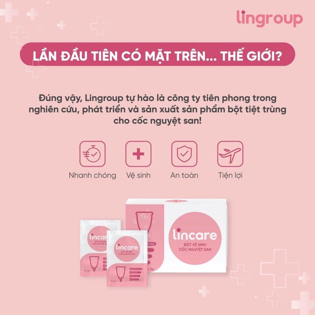 Bột vệ sinh cốc nguyệt san bột tiệt trùng cốc nguyệt san lincare