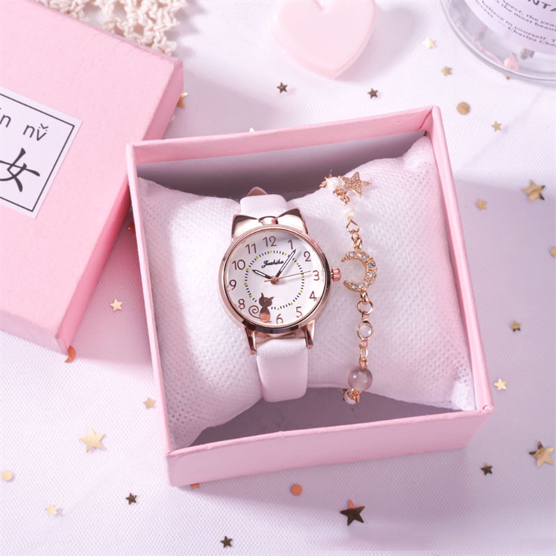 Đồng Hồ Đeo Tay Mặt Tròn Đính Đá Thời Trang Nữ