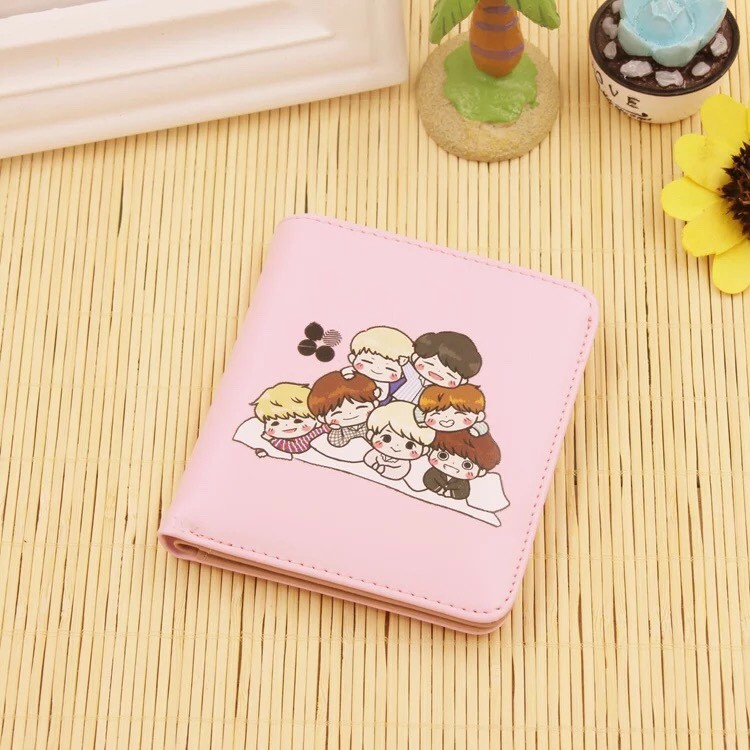 Ví BTS chibi BTS ví tiền bóp cầm tay kiểu Hàn quốc