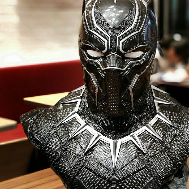 [36cm] Mô hình cao cấp Thạch Cao Black Panther Báo đen siêu anh hùng Marvel Tượng bán thân để bàn Figure