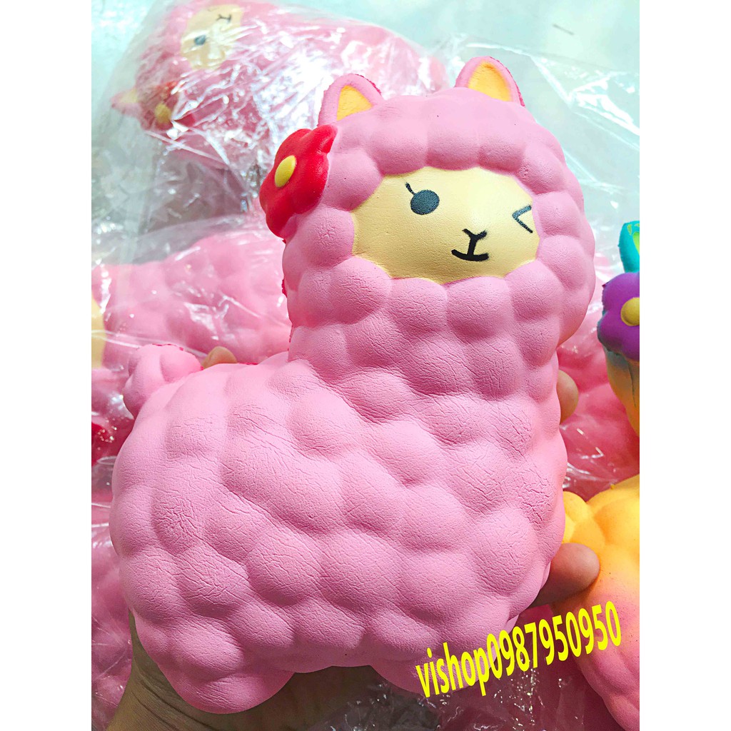 Đồ Chơi Squishy Hình Con Cừu Dễ Thương Màu Hồng