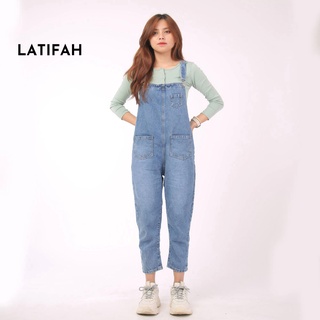 Yếm jeans dài trơn LATIFAH YJ001 phong cách trẻ hàn thumbnail