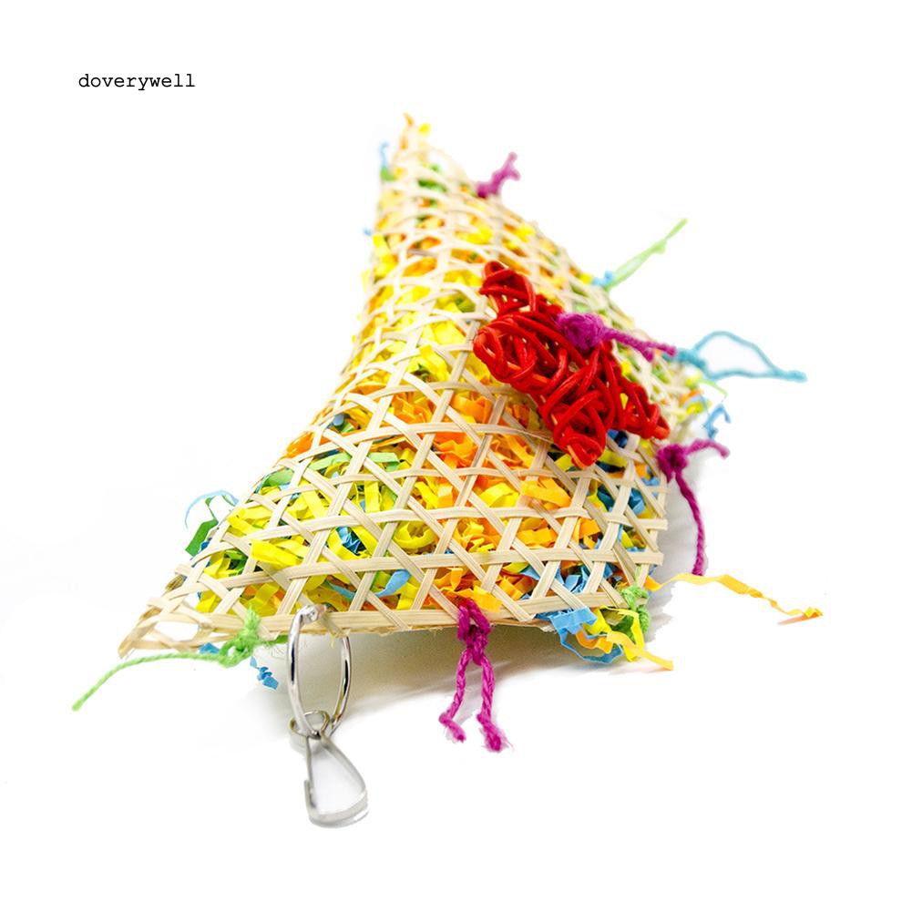 Dây treo đồ chơi nhiều màu sắc cho vẹt cưng