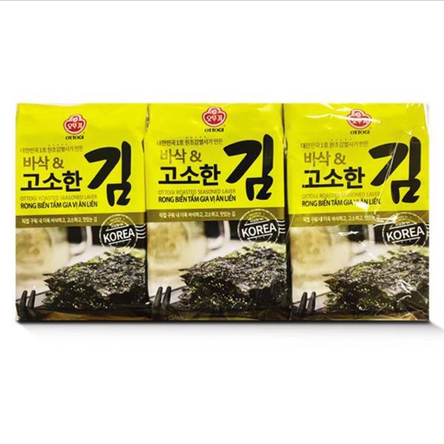 Rong biển tẩm gia vị ăn liền Ottogi 12.6g (lốc 3 gói) | BigBuy360 - bigbuy360.vn