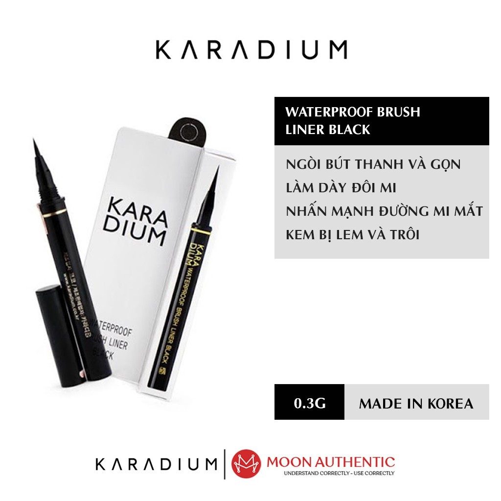 Bút Dạ Kẻ Mắt Karadium WATERPROOF BRUSH LINER BLACK