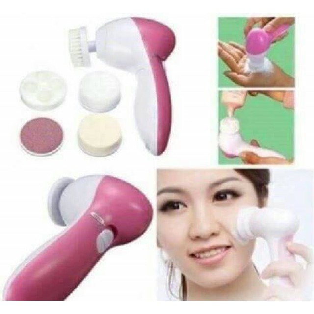 Máy Rửa Mặt 5 in 1, Máy Mát Sa Cầm Tay, Massage 5 in 1, Matxa Mặt Đa Năng BEAUTY CARE MASSAGE