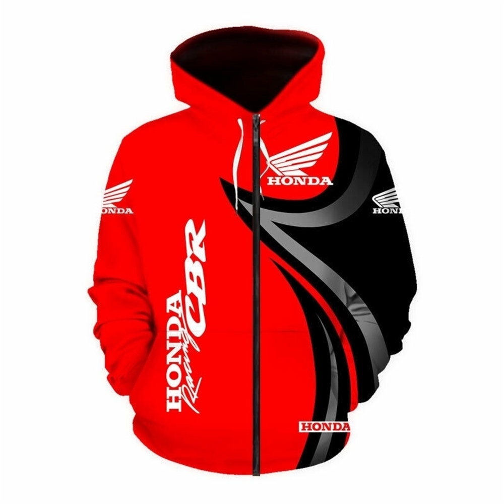 HONDA Áo Khoác Hoodie Có Khóa Kéo In Họa Tiết 3D Chất Lượng Cao Thời Trang Thu Đông 2022 F1 Cho Nam