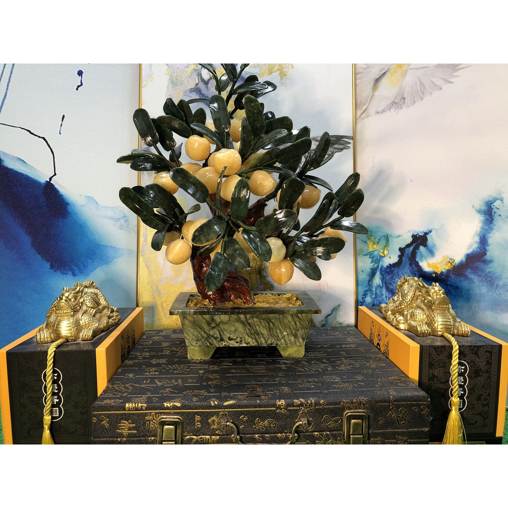 [Đá tự nhiên 100%]CÂY ĐÀO TIÊN ĐÁ VÀNG HOÀNG NGỌC | BigBuy360 - bigbuy360.vn