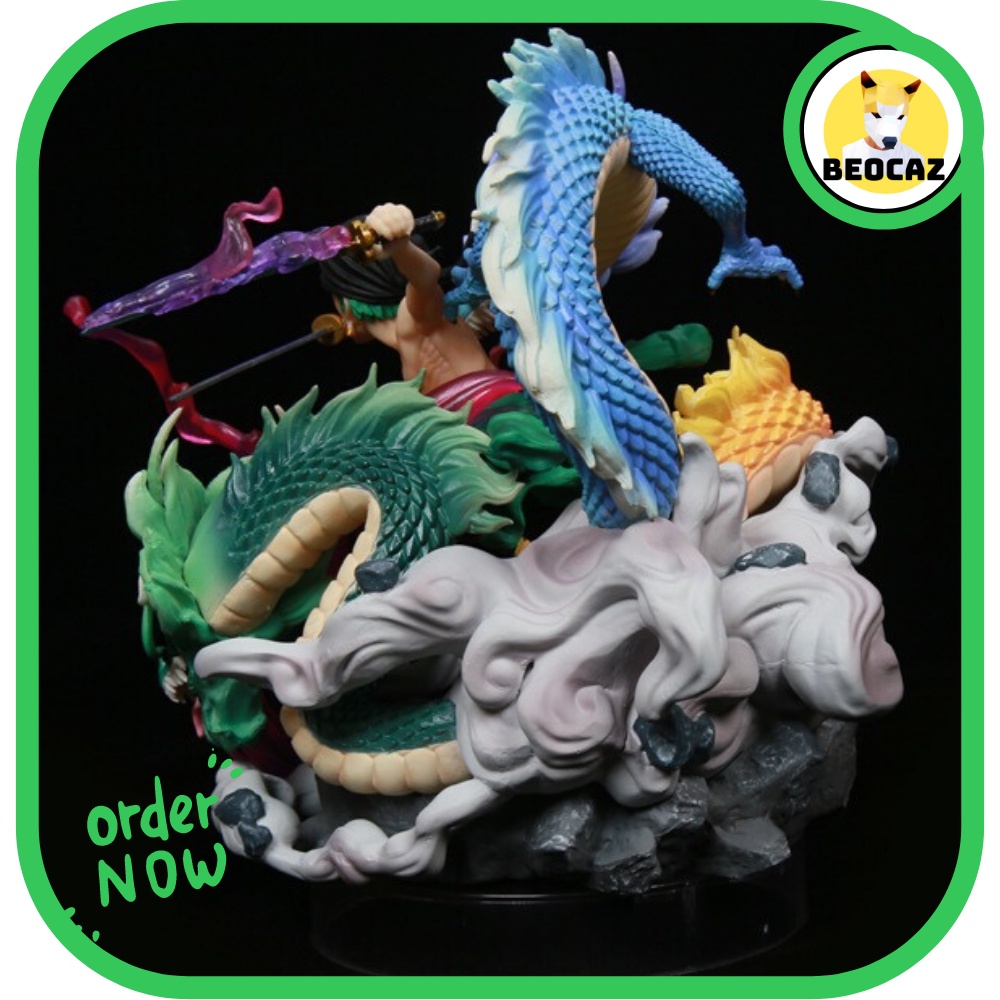 [Hỏa Tốc][Full Box] Mô hình One Piece Roronoa Zoro tam long cưỡi rồng chi tiết cao cấp bền màu an toàn One Piece