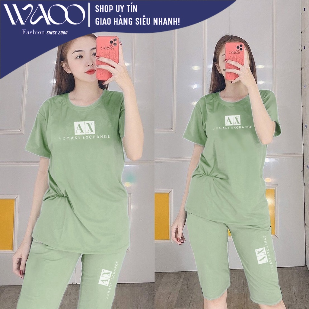 Đồ Bộ Mặc Nhà Nữ Quần Lửng Bigsize Mùa Hè 2023 Thun Cotton Thể Thao Đẹp Dễ Thương Cute Mặc Ngủ Đi Chơi DBN04