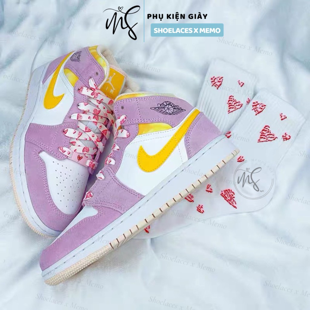 Dây Giày Sweet Love Cho AF1 AJ1 StrangeLove  x Dunk Low SB 'Valentine's Day'