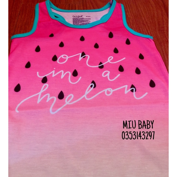 Váy sát nách c&J hoạ tiết dưa hấu du xịn cực yêu bé gái sz đại