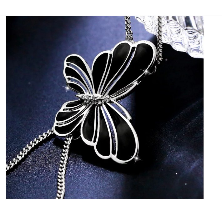 Dây chuyền nữ dài hình bướm pha lê lấp lánh sang trọng-dc152 [SALE]