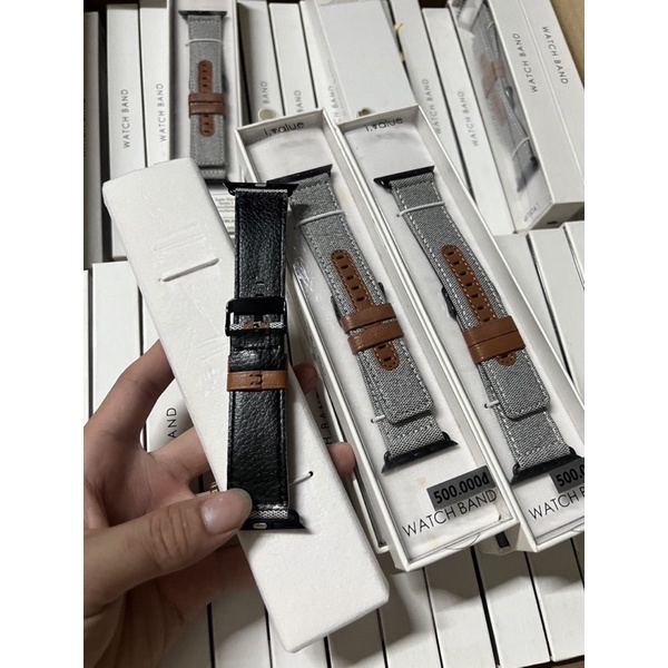Dây đeo đồng hồ APP Watch S1/S2/S3/S4/S5/S6/S7 - 38/40/41mm, 42/44/45mm Vải sợi Veined Watchband Imeilue
