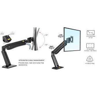 Giá Treo Màn Hình Máy Tính NB45 - [ Kẹp Bàn 24&quot; - 42&quot; ] - [ Hàng Chính Hãng Model 2021 ]