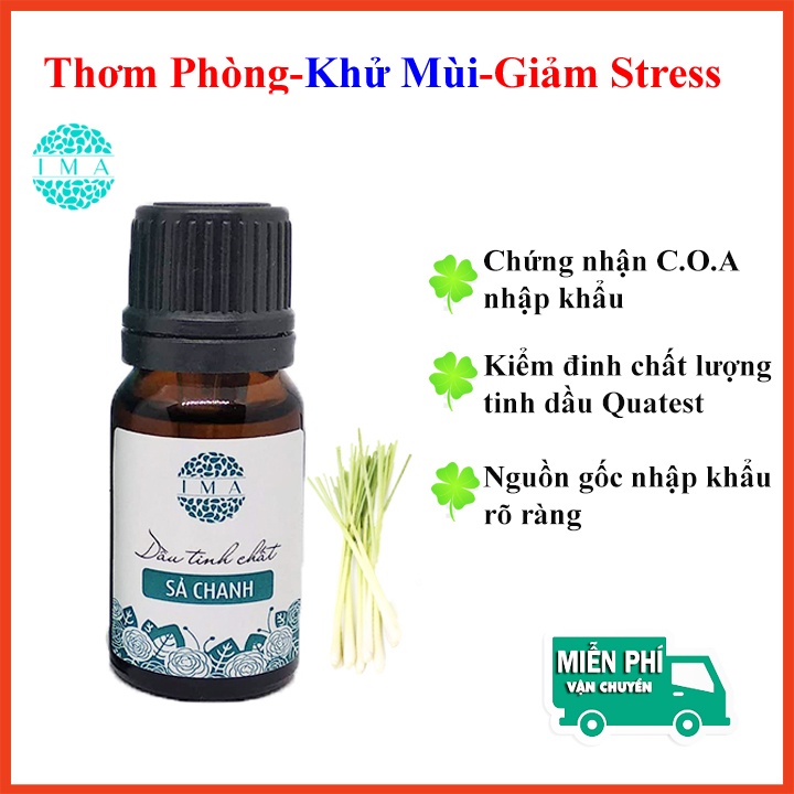 Tinh dầu sả chanh nguyên chất, tinh dầu thơm bán buôn bán lẻ bán sỉ số lượng lớn, chai 10ml