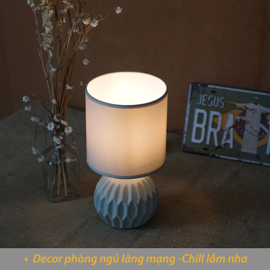 Đèn Ngủ Để Bàn Gốm Sứ Huta Light For Life S3 Decor Phòng Ngủ, Trang Trí, Đọc Sách, Điều Chỉnh Độ Sáng, Ánh Sáng Vàng