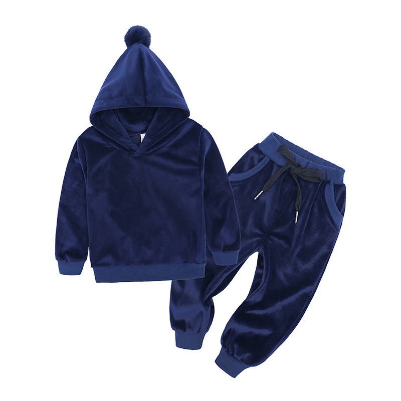 BEAR LEADER Bộ Đồ Thời Trang Thu Đông Gồm Áo Hoodie Và Quần In Họa Tiết Chú Gấu Dễ Thương Cho Bé Gái