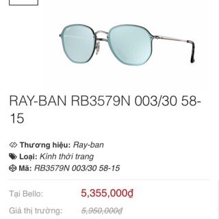 [ new 100% ] pass kính Rayban authentic