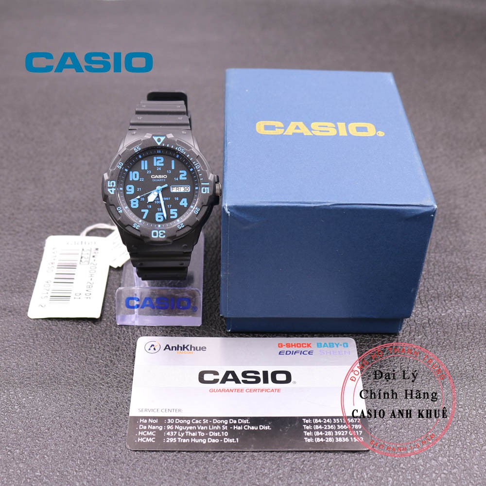 Đồng hồ nam Casio MRW-200H-2BVDF dây nhựa