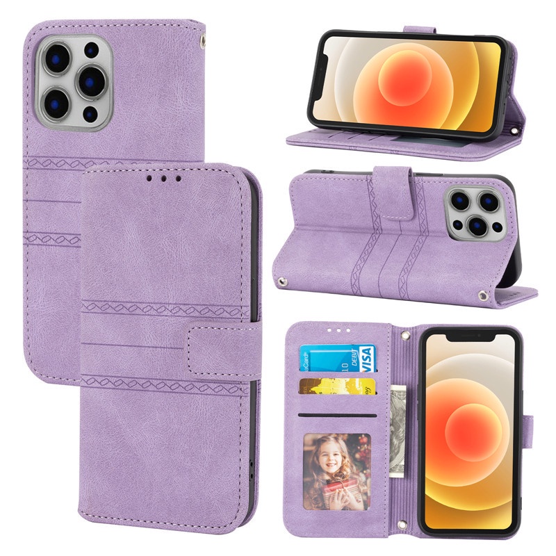 Bao da điện thoại dạng ví nắp lật thời trang cho iPhone 13 12 MINI 12 PRO MAX 11