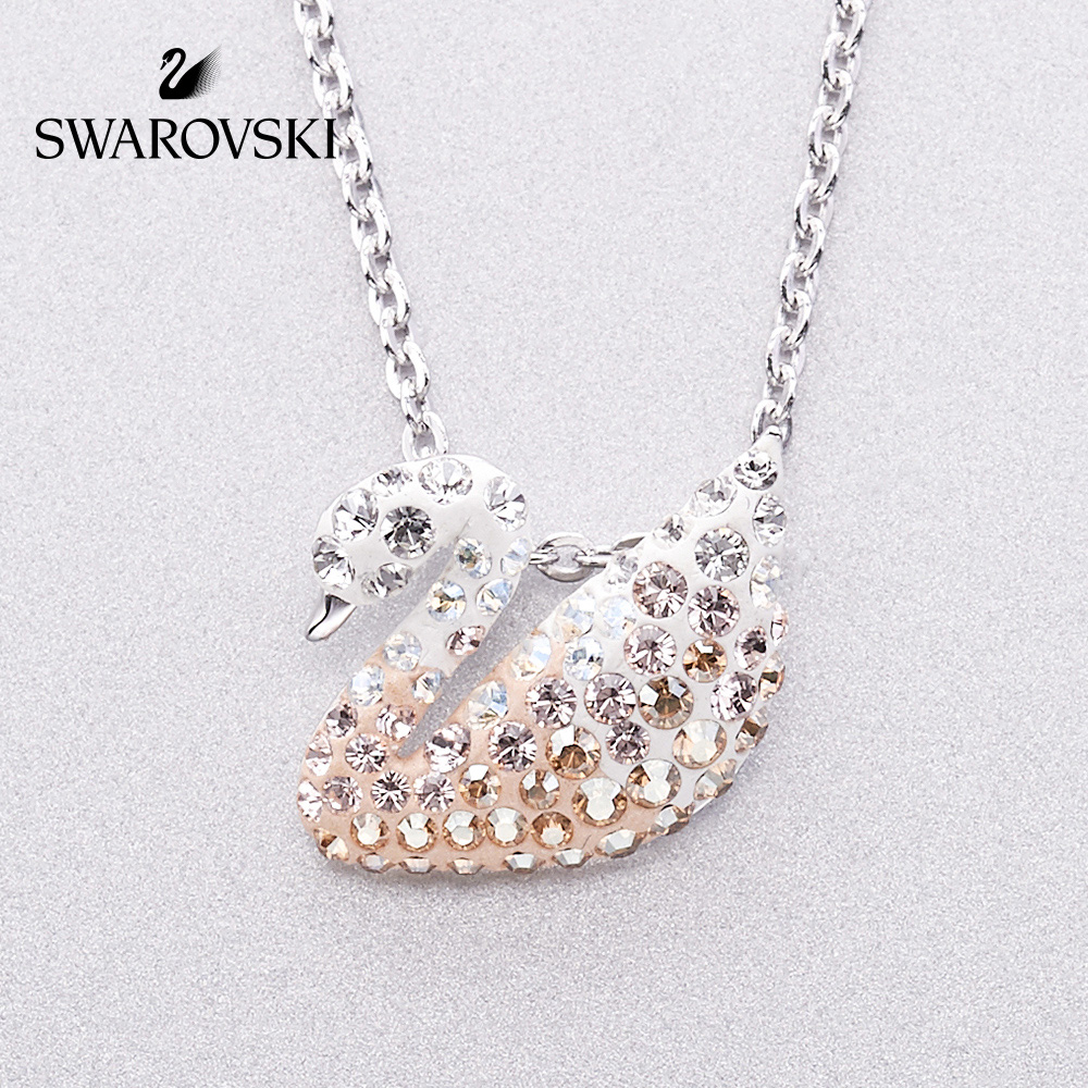 FREE SHIP Dây Chuyền Nữ Swarovski ICONIC SWAN Màu Gradient Thiên nga Nhỏ Necklace Crystal FASHION cá tính Trang sức trang sức đeo THỜI TRANG
