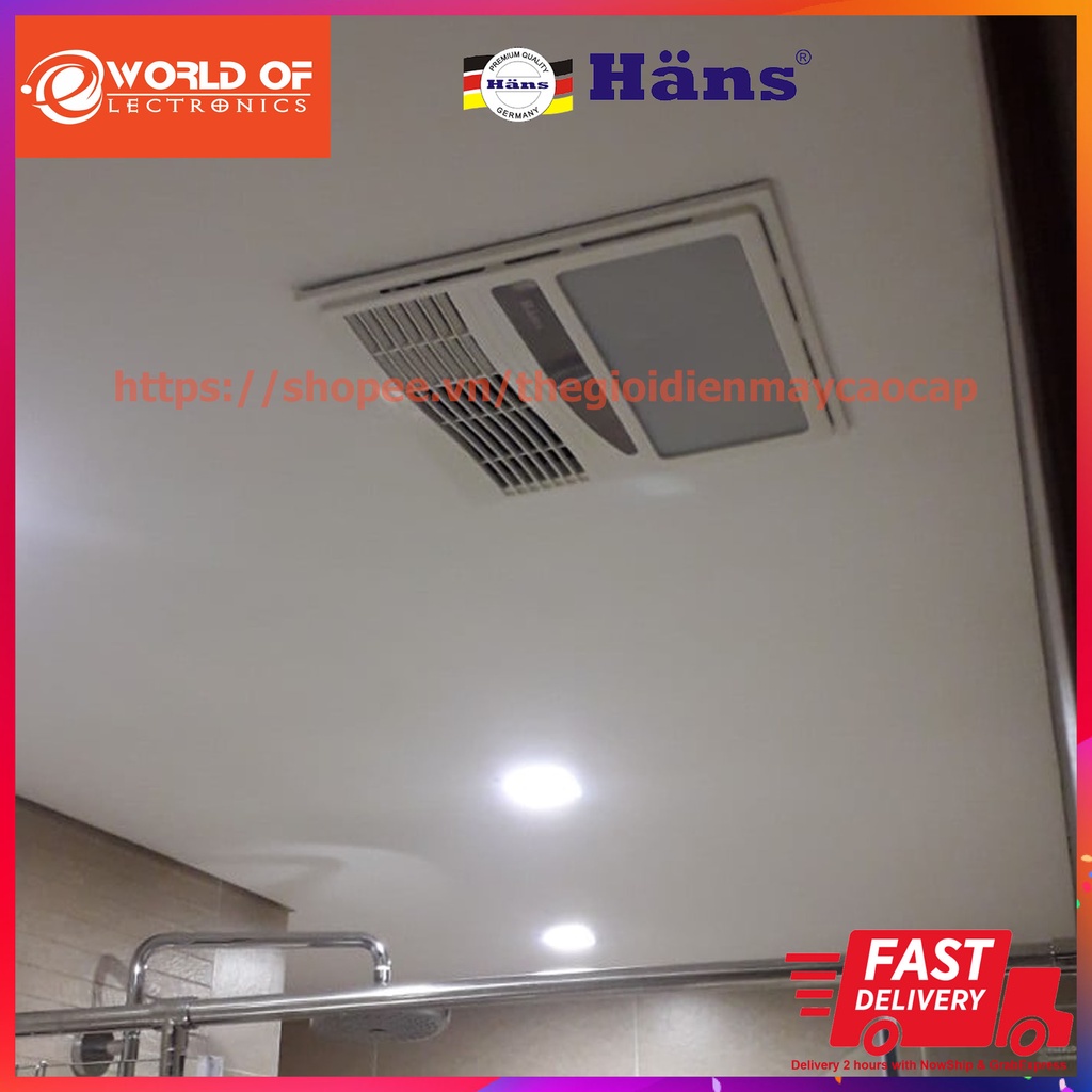 Quạt sưởi nhà tắm kèm thông gió Hans HAS HAR