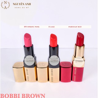 [Auth] Son Bobbi Brown Luxe 40 Flame đỏ cam - 28 Parisian Red đỏ tươi - 09 Spring Pink hồng tươi bản giới hạn