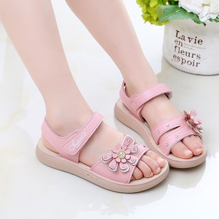 [SALE] Giày sandal đi học cho bé gái mẫu hoa màu hồng