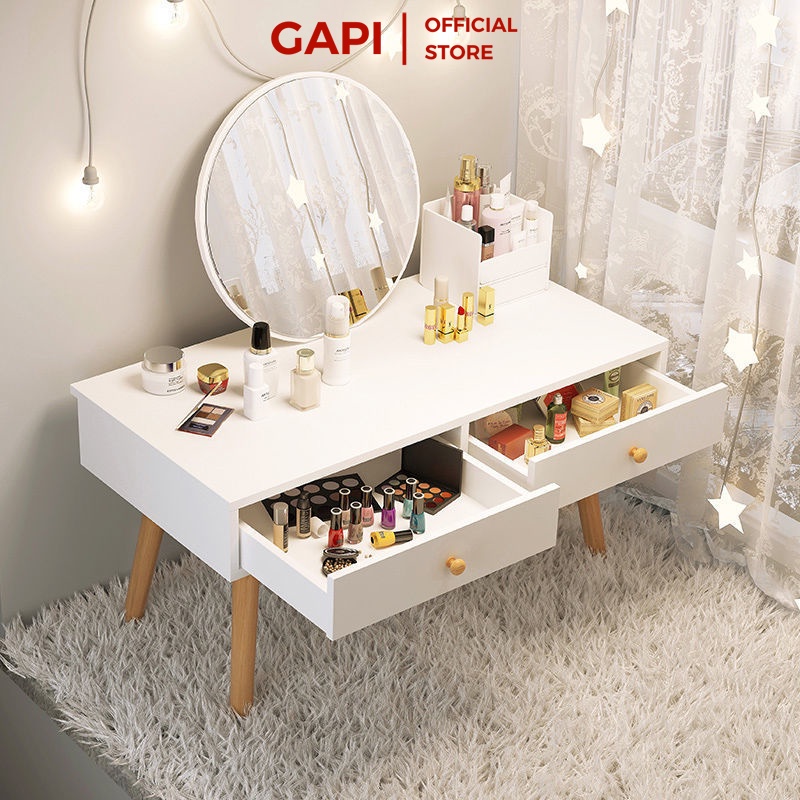 Bàn trang điểm mini GAPI thông minh hai ngăn kéo - GP140