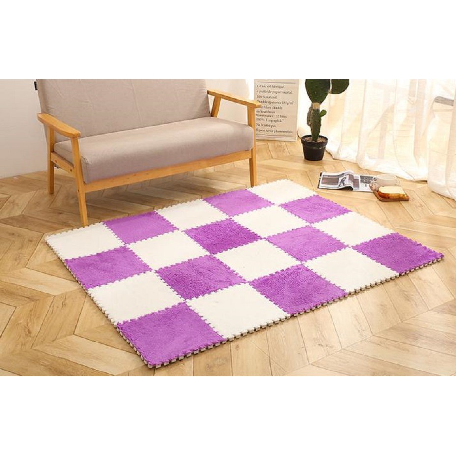 Thảm Xốp Ghép Mặt Lông 30x30cm